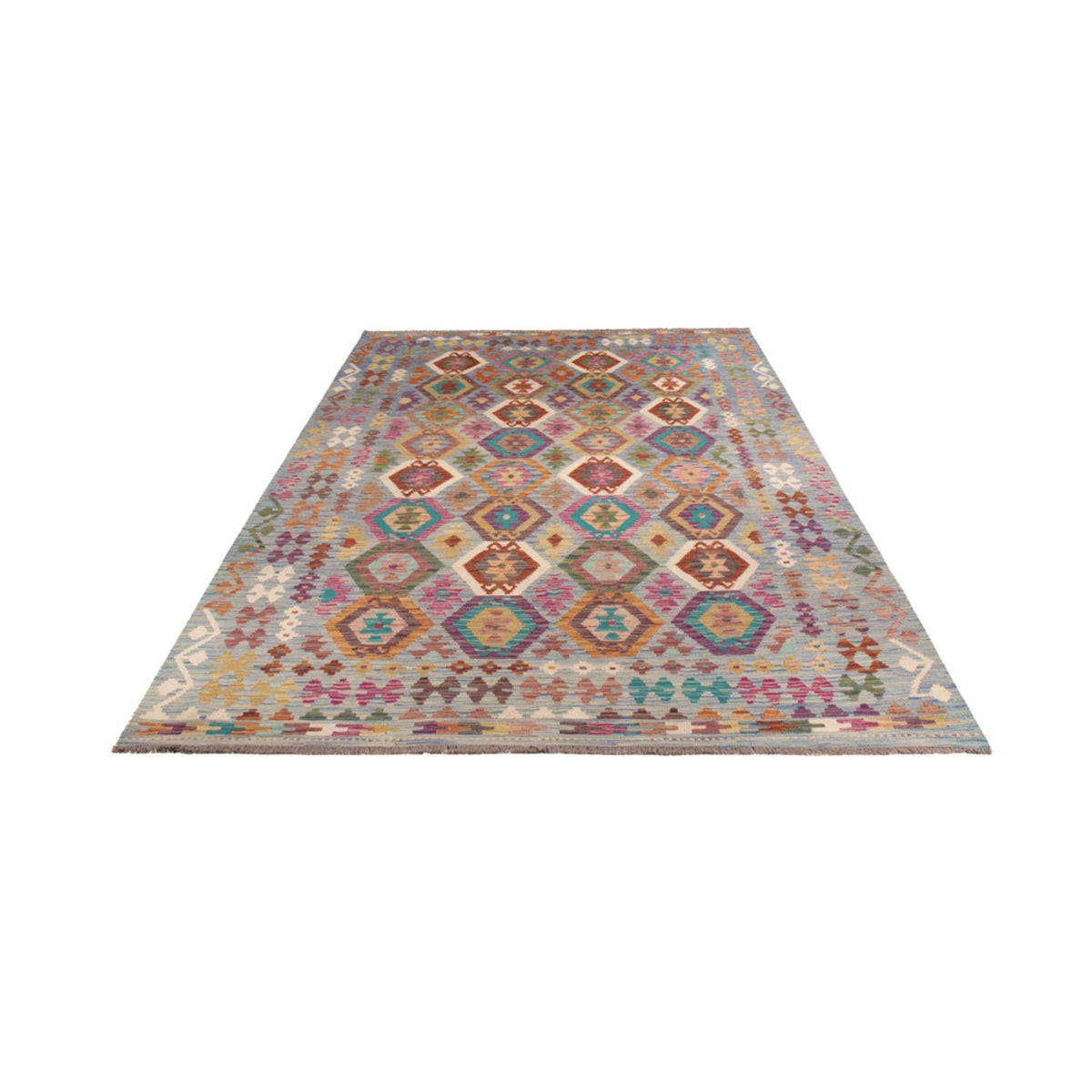 Kelim Carpet - Splash - 300 x 203 cm - flerfarvet