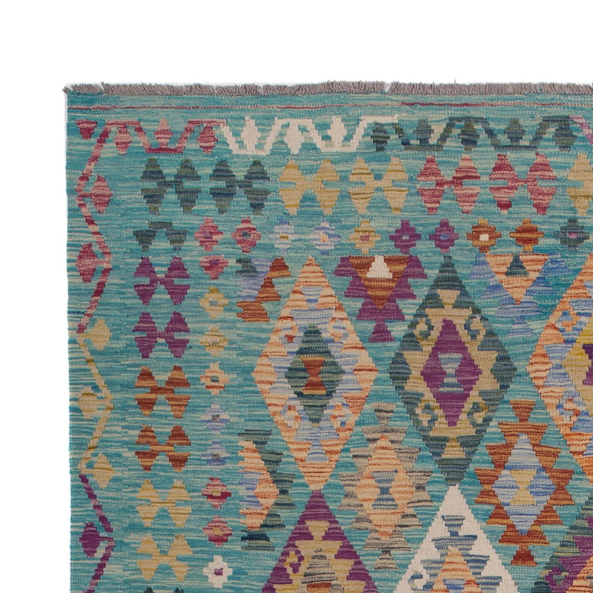 Kelim Carpet - Splash - 297 x 204 cm - flerfarvet