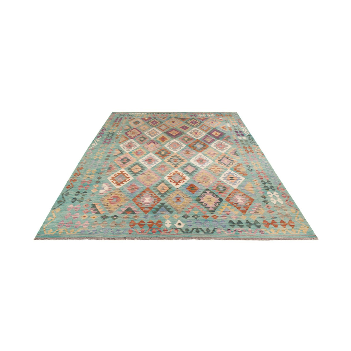 Kelim Carpet - Splash - 297 x 204 cm - flerfarvet