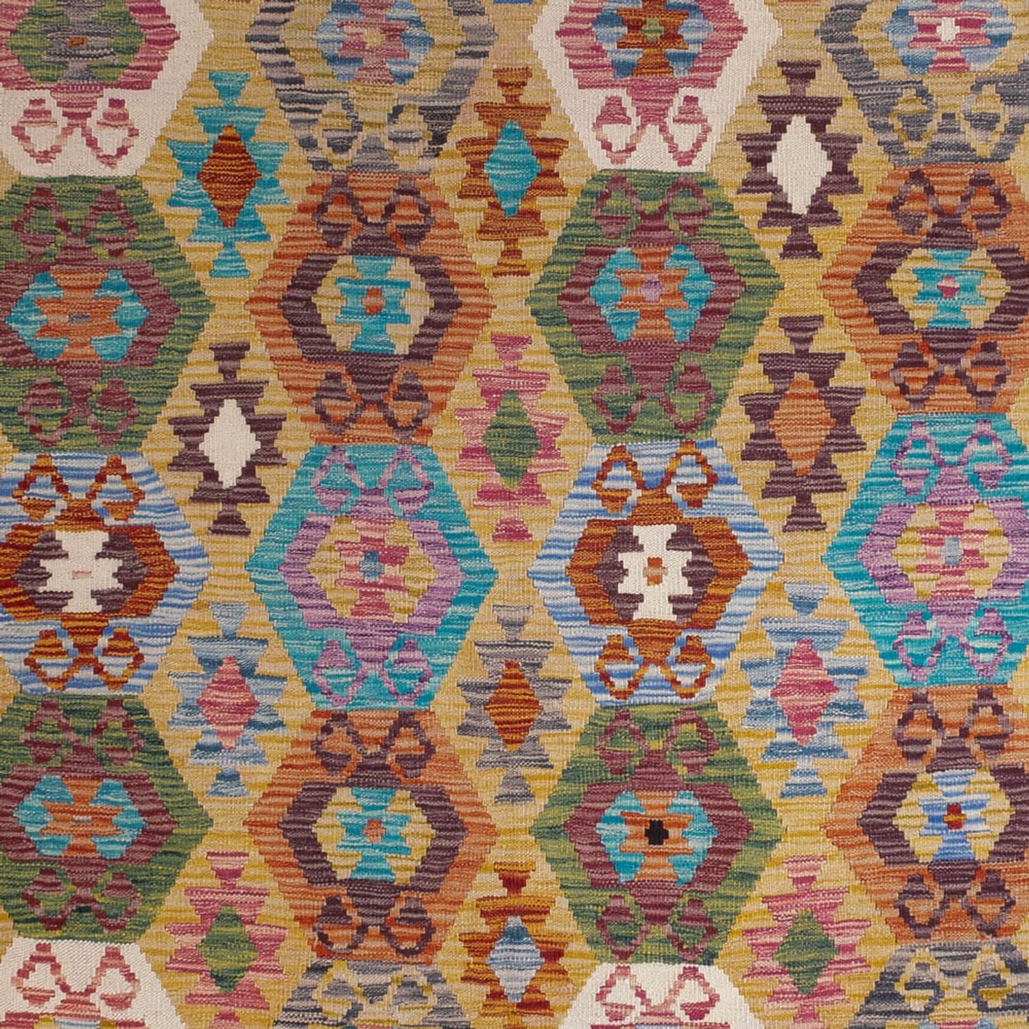 Kelim Carpet - Splash - 306 x 208 cm - flerfarvet