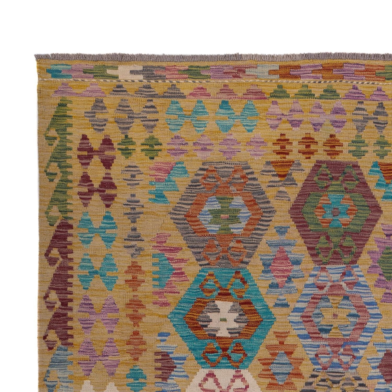 Kelim Carpet - Splash - 306 x 208 cm - flerfarvet