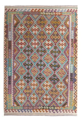 Kelim Carpet - Splash - 285 x 195 cm - flerfarvet