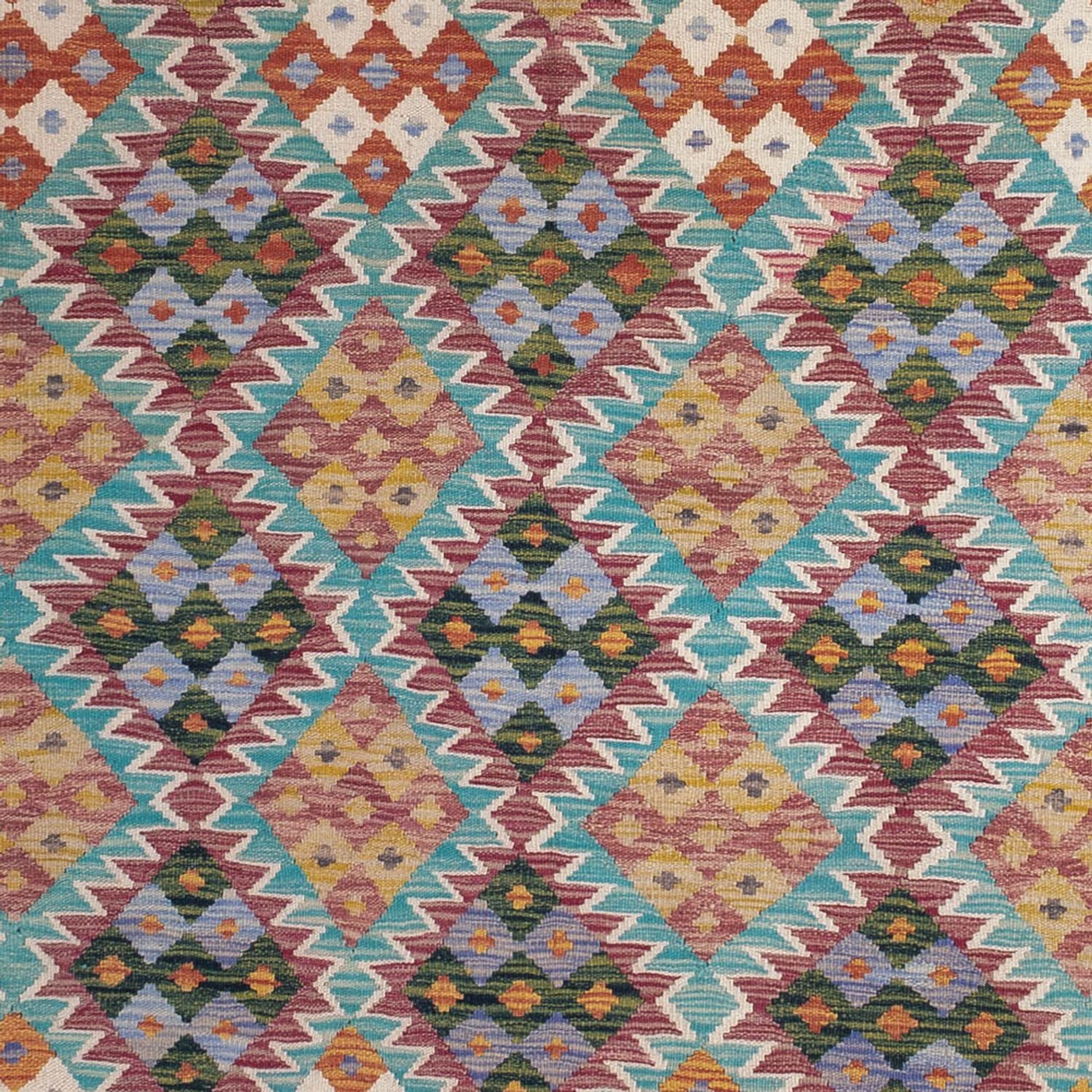 Kelim Carpet - Splash - 285 x 195 cm - flerfarvet