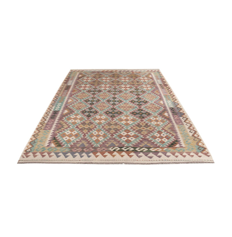 Kelim Carpet - Splash - 285 x 195 cm - flerfarvet