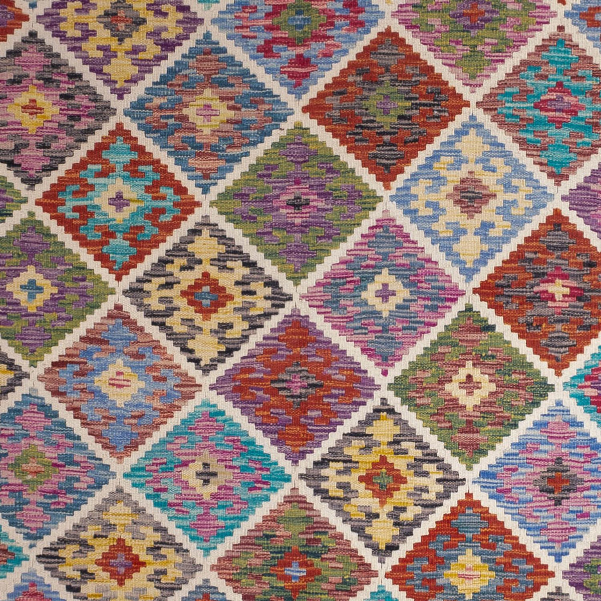 Kelim Carpet - Splash - 285 x 206 cm - flerfarvet