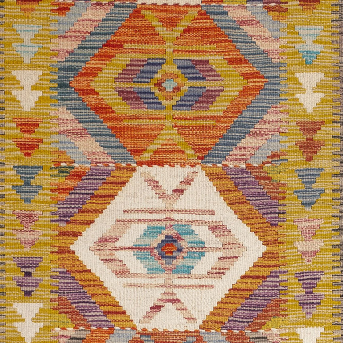 Løber Kelim Carpet - Splash - 192 x 101 cm - flerfarvet