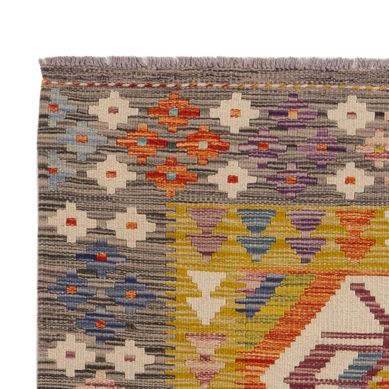 Løber Kelim Carpet - Splash - 192 x 101 cm - flerfarvet