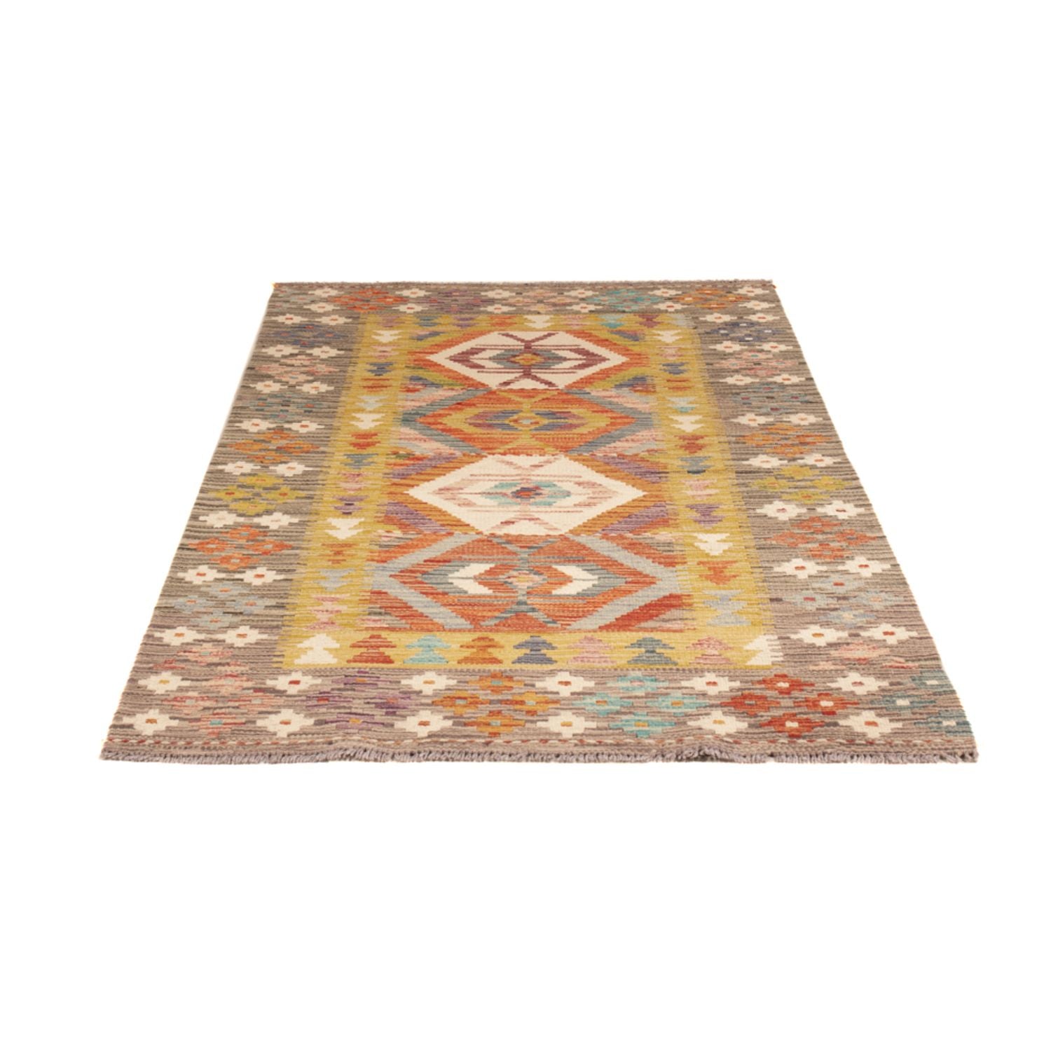 Løber Kelim Carpet - Splash - 192 x 101 cm - flerfarvet