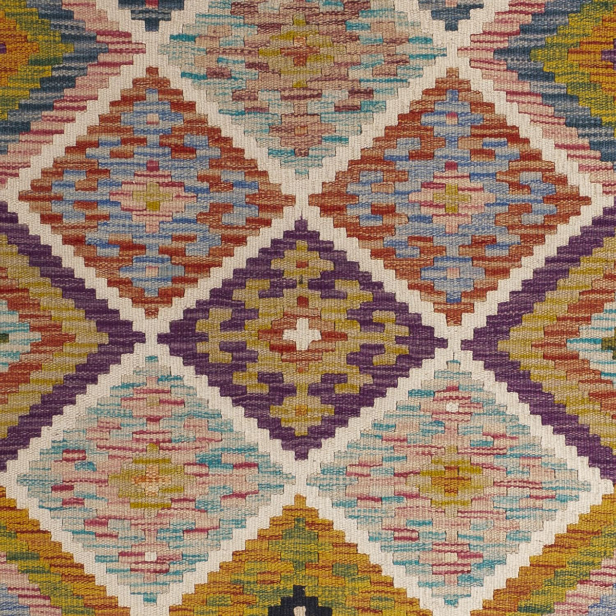 Løber Kelim Carpet - Splash - 195 x 95 cm - flerfarvet