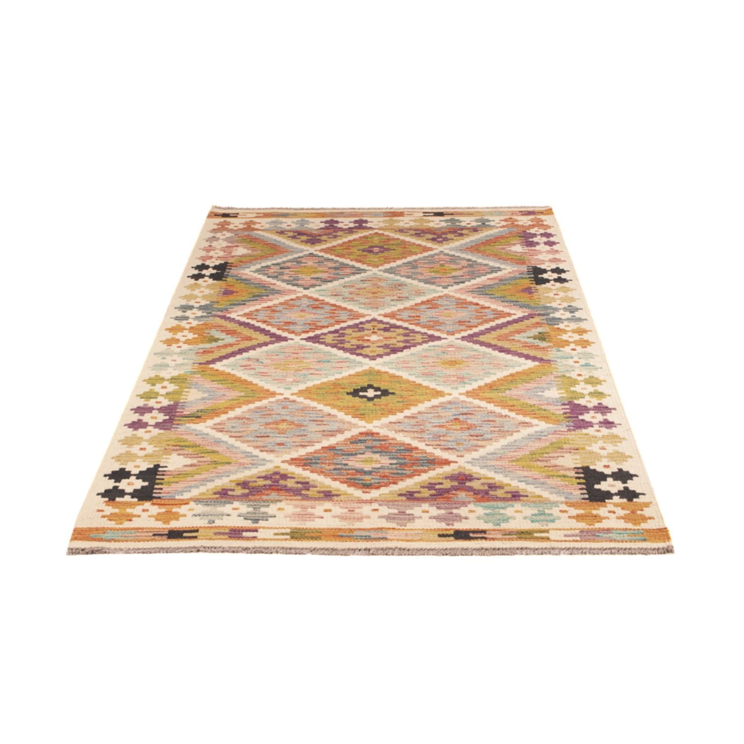 Løber Kelim Carpet - Splash - 195 x 95 cm - flerfarvet