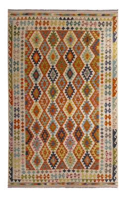 Kelim Carpet - Splash - 298 x 210 cm - flerfarvet