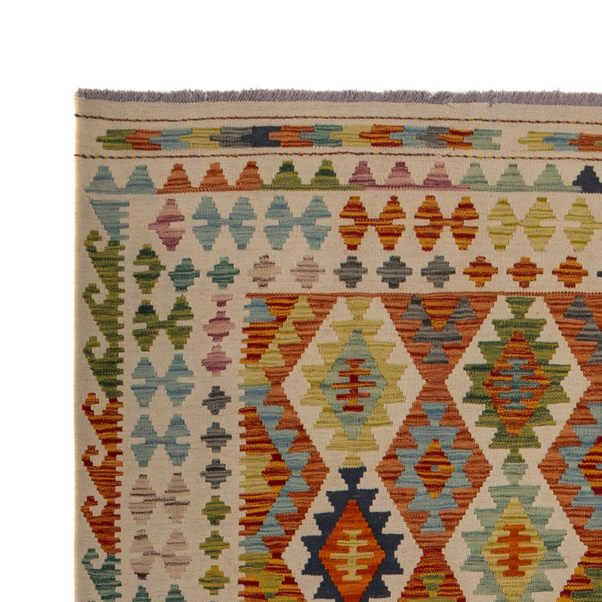 Kelim Carpet - Splash - 298 x 210 cm - flerfarvet