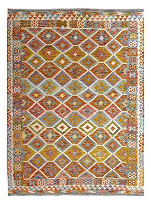 Kelim Carpet - Splash - 238 x 178 cm - flerfarvet
