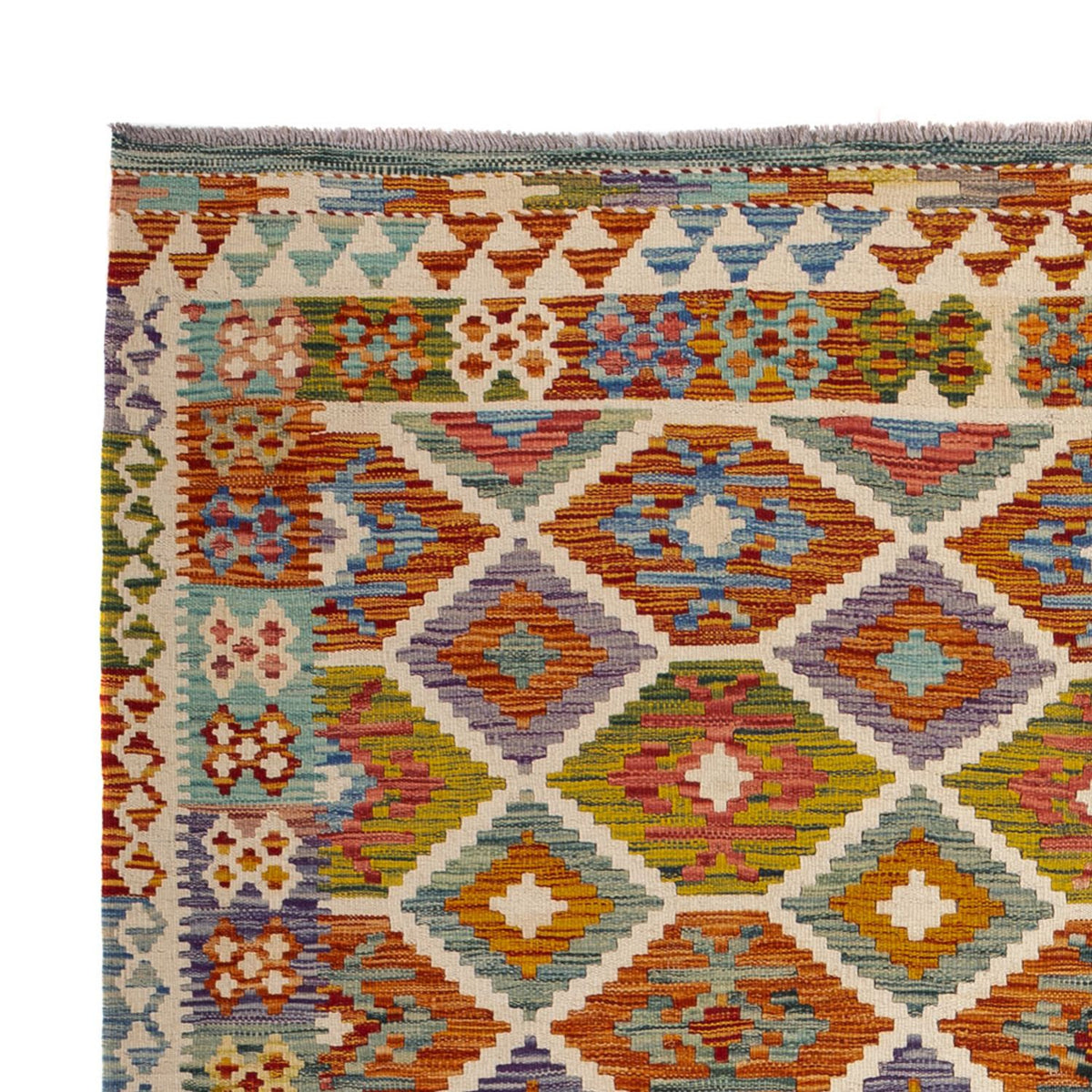 Kelim Carpet - Splash - 238 x 178 cm - flerfarvet