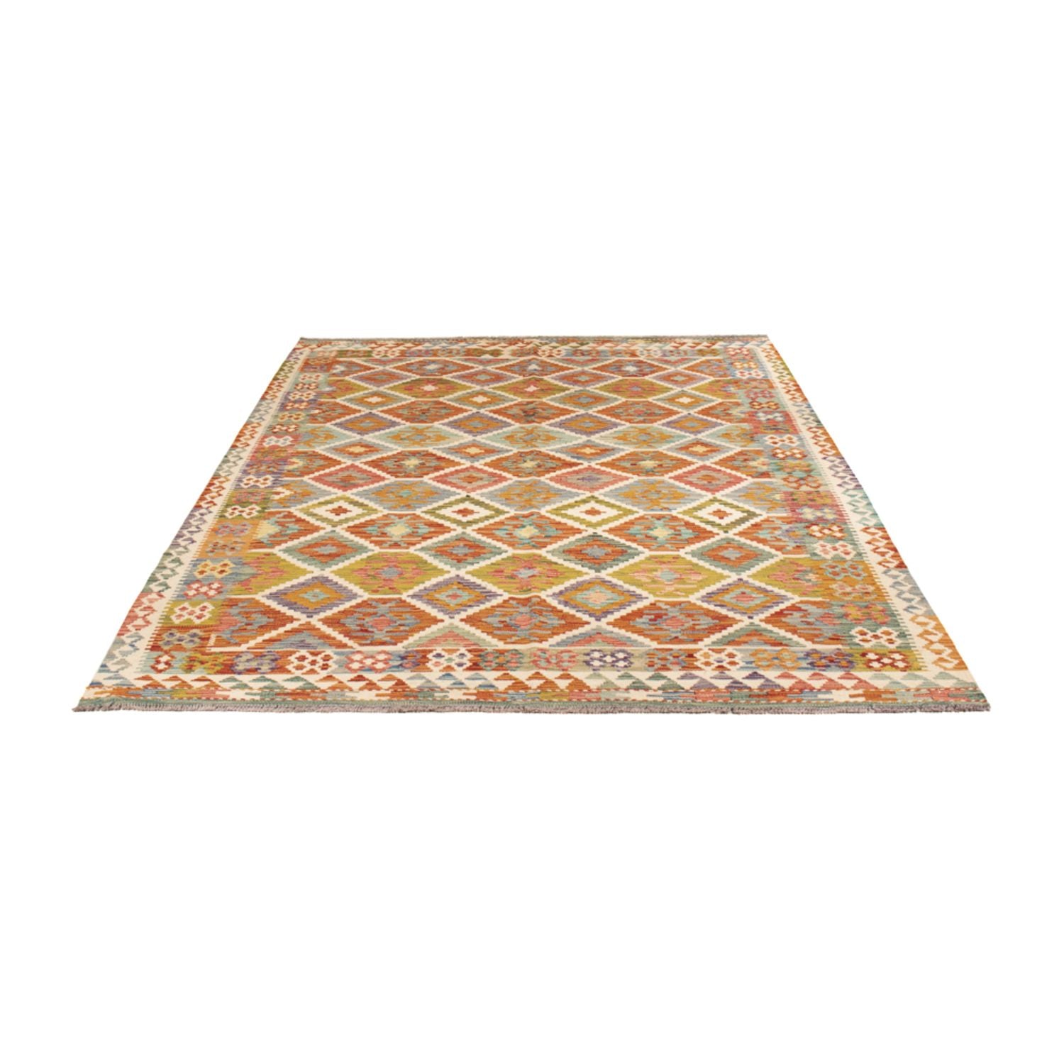 Kelim Carpet - Splash - 238 x 178 cm - flerfarvet