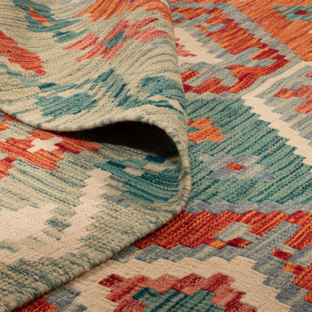 Kelim Carpet - Splash - 248 x 178 cm - flerfarvet