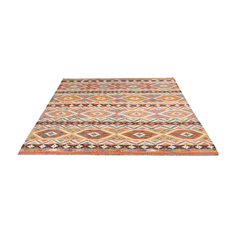 Kelim Carpet - Splash - 197 x 154 cm - flerfarvet