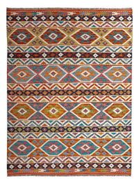 Kelim Carpet - Splash - 198 x 152 cm - flerfarvet