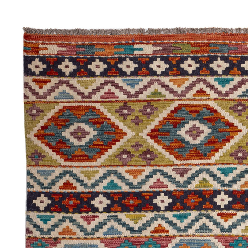 Kelim Carpet - Splash - 198 x 152 cm - flerfarvet