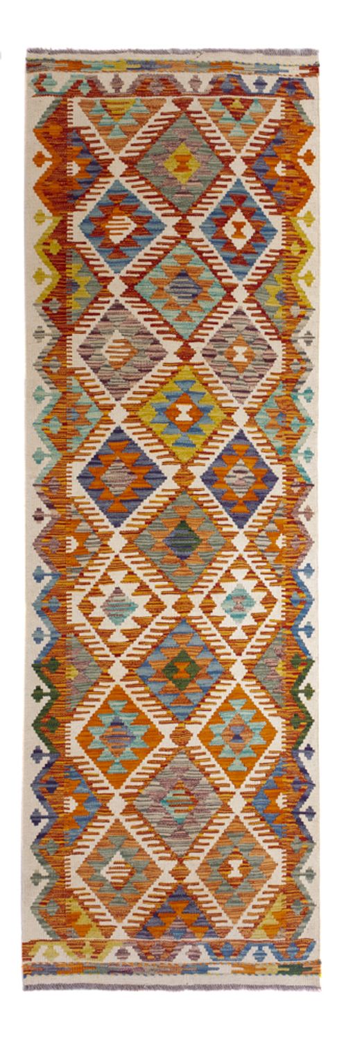 Løber Kelim Carpet - Splash - 234 x 80 cm - flerfarvet