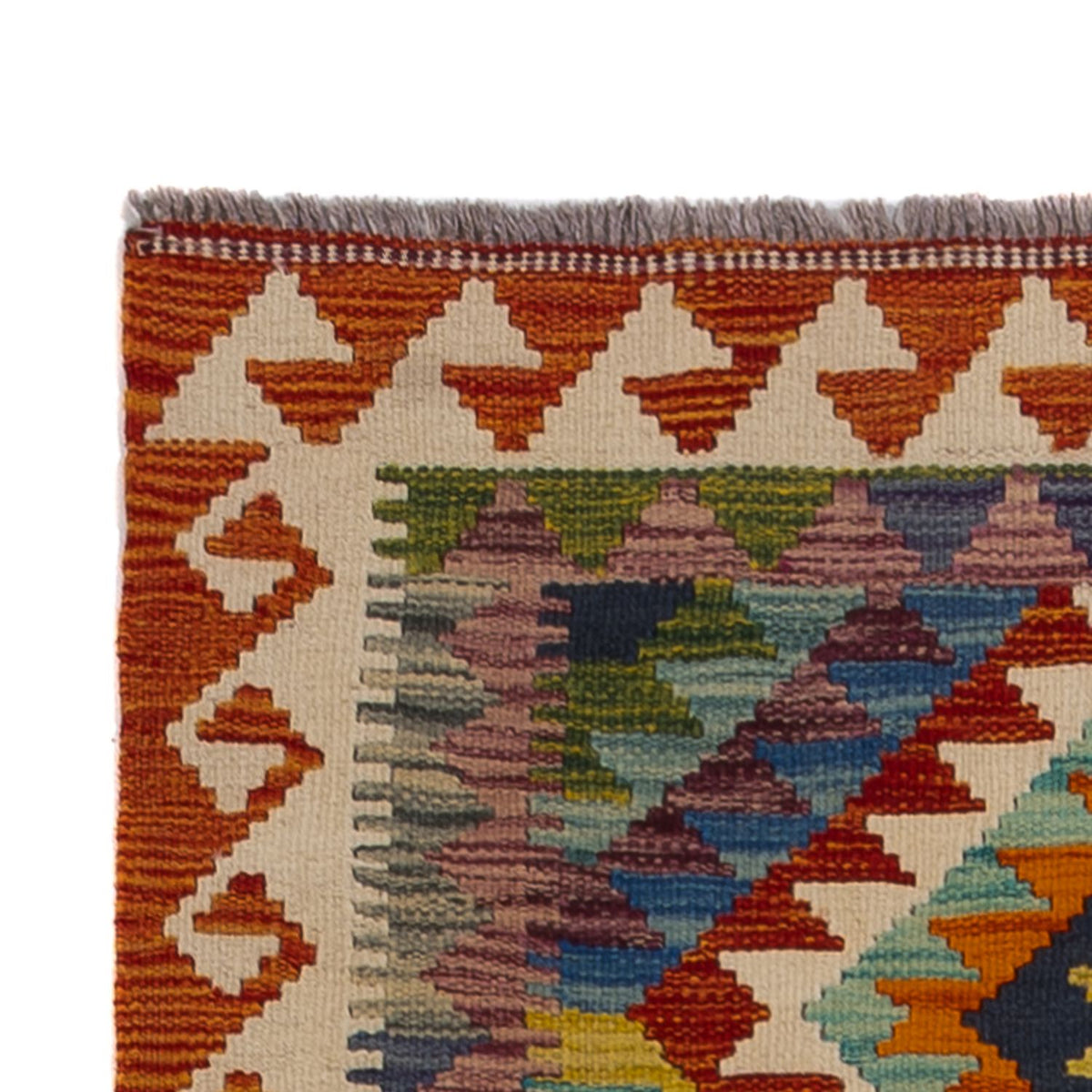 Løber Kelim Carpet - Splash - 233 x 87 cm - flerfarvet