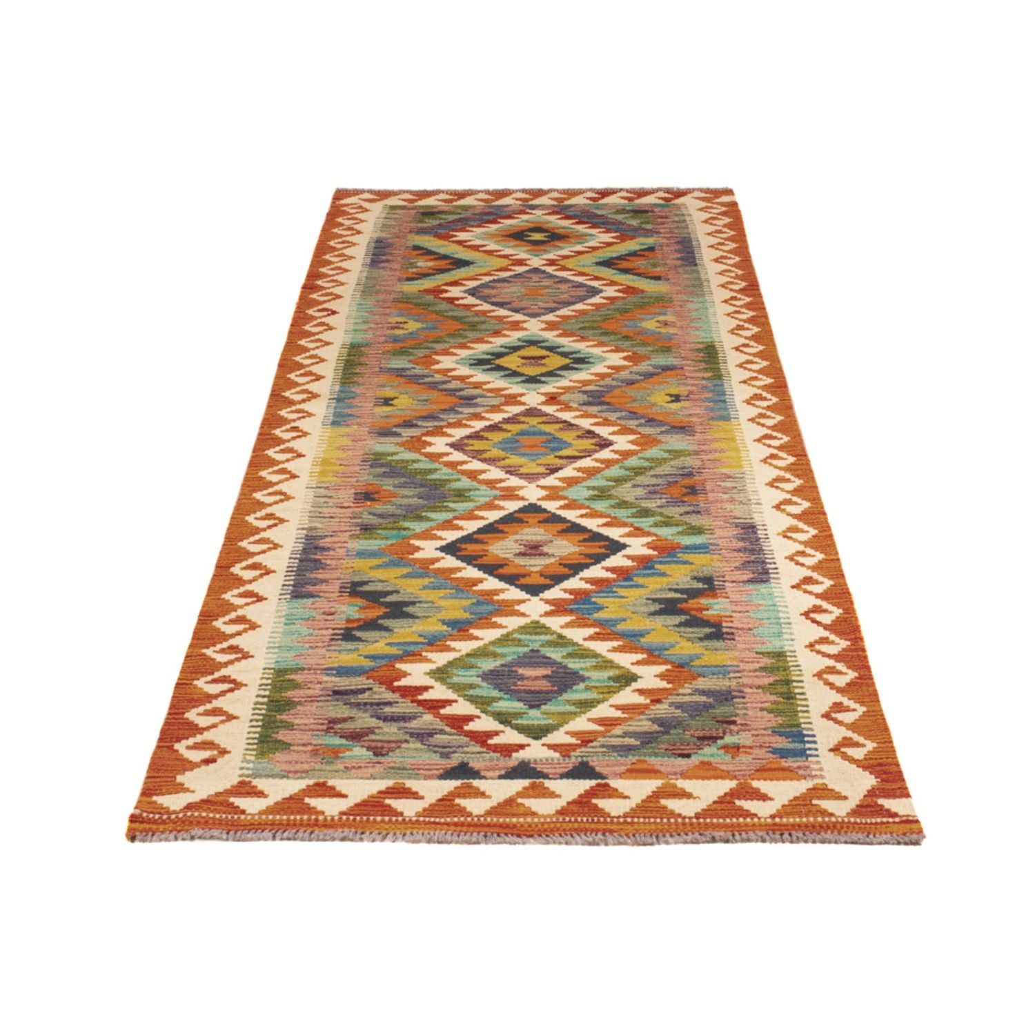 Løber Kelim Carpet - Splash - 233 x 87 cm - flerfarvet