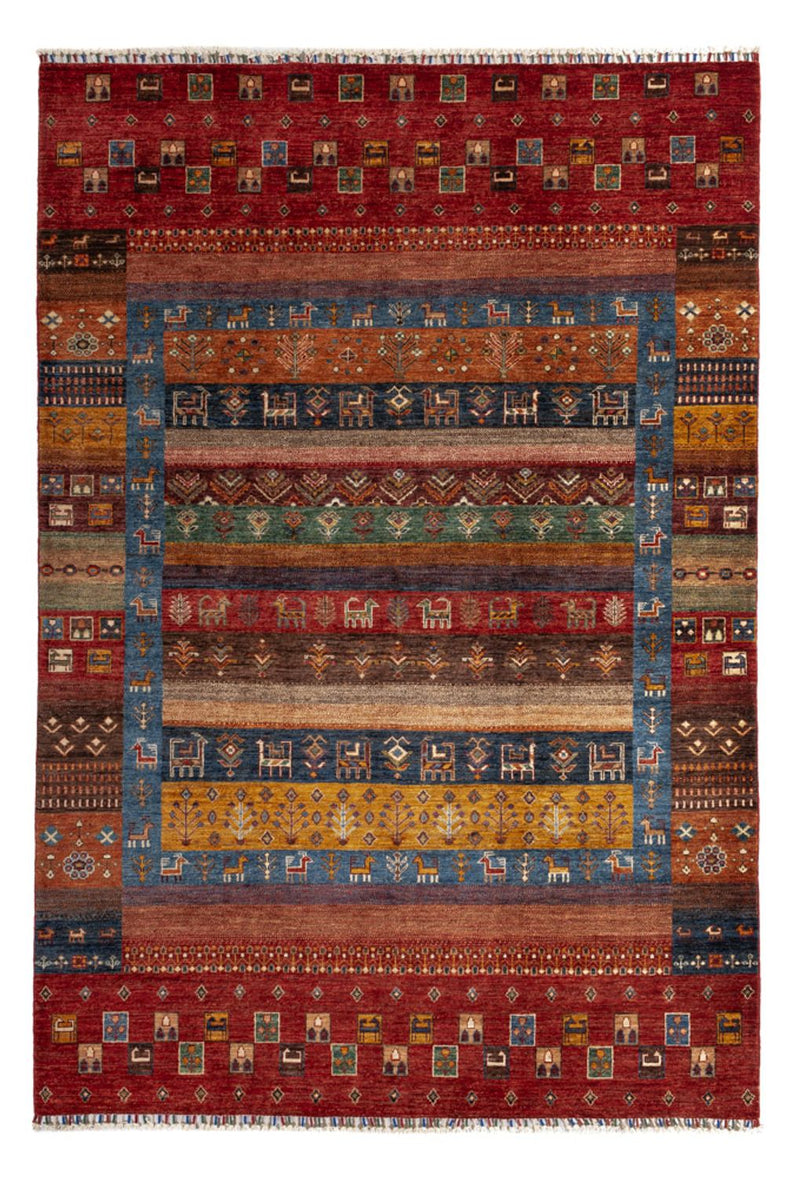 Gabbeh Tæppe - Loribaft Persisk - 244 x 176 cm - flerfarvet