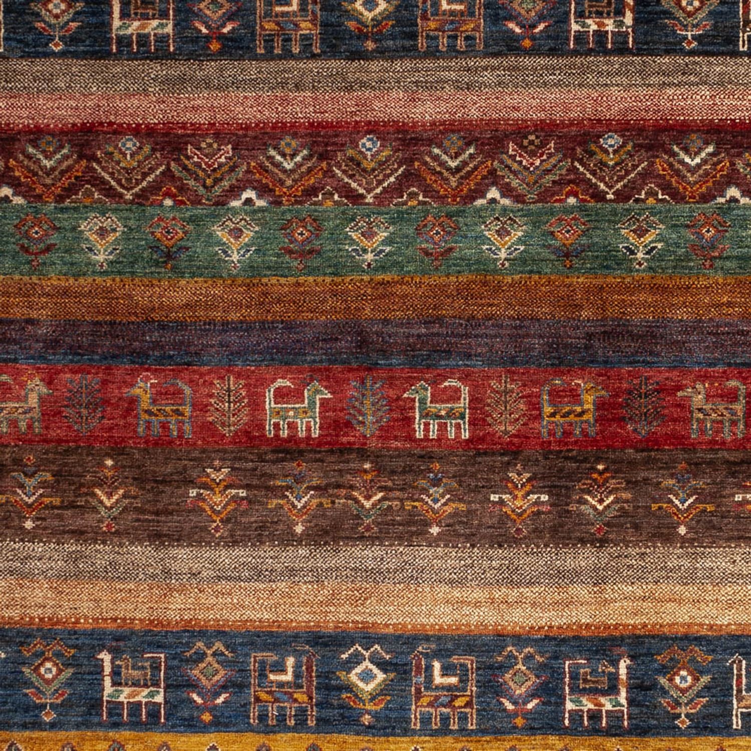 Gabbeh Tæppe - Loribaft Persisk - 244 x 176 cm - flerfarvet