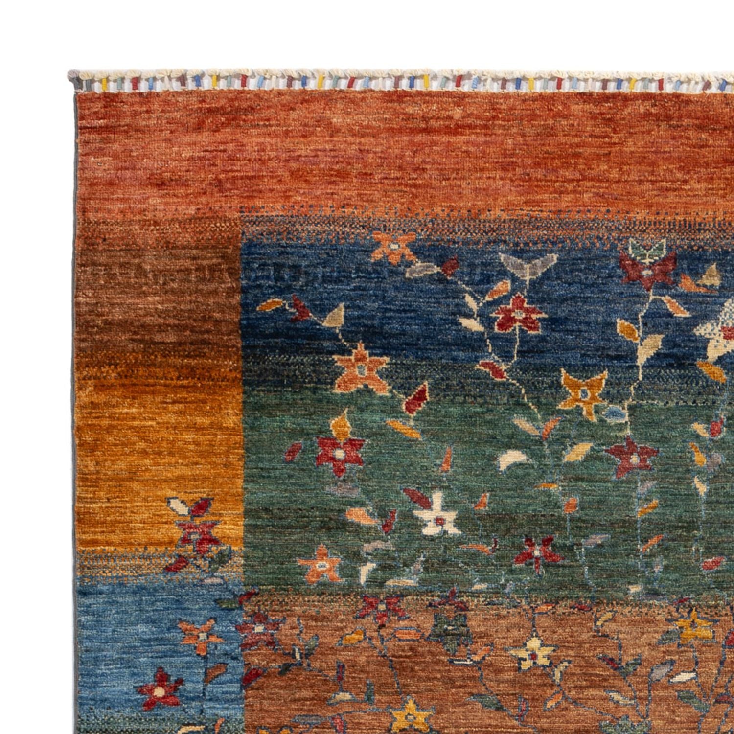 Gabbeh Tæppe - Loribaft Persisk - 193 x 158 cm - flerfarvet