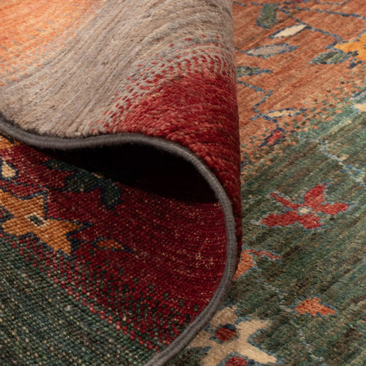 Gabbeh Tæppe - Loribaft Persisk - 193 x 158 cm - flerfarvet