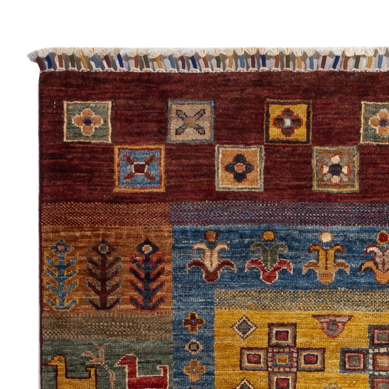 Gabbeh Tæppe - Loribaft Persisk - 148 x 105 cm - flerfarvet