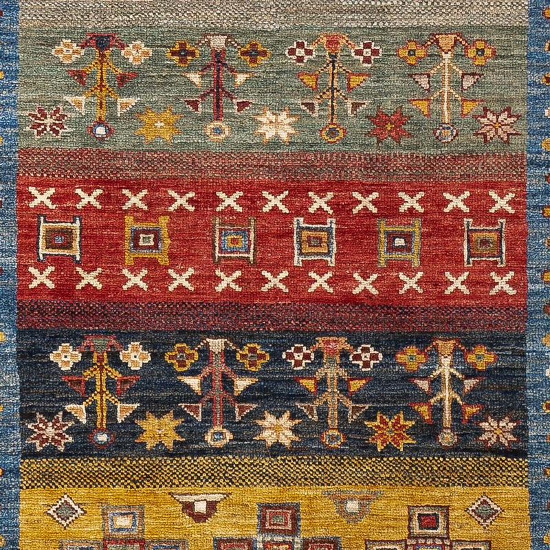 Gabbeh Tæppe - Loribaft Persisk - 143 x 105 cm - flerfarvet