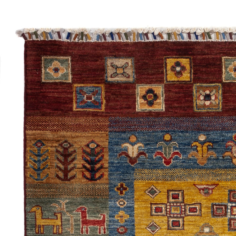 Gabbeh Tæppe - Loribaft Persisk - 143 x 105 cm - flerfarvet