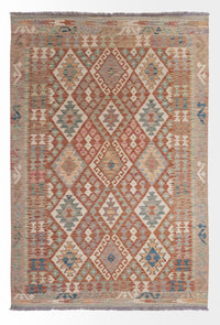 Kelim Carpet - Splash - 193 x 137 cm - flerfarvet