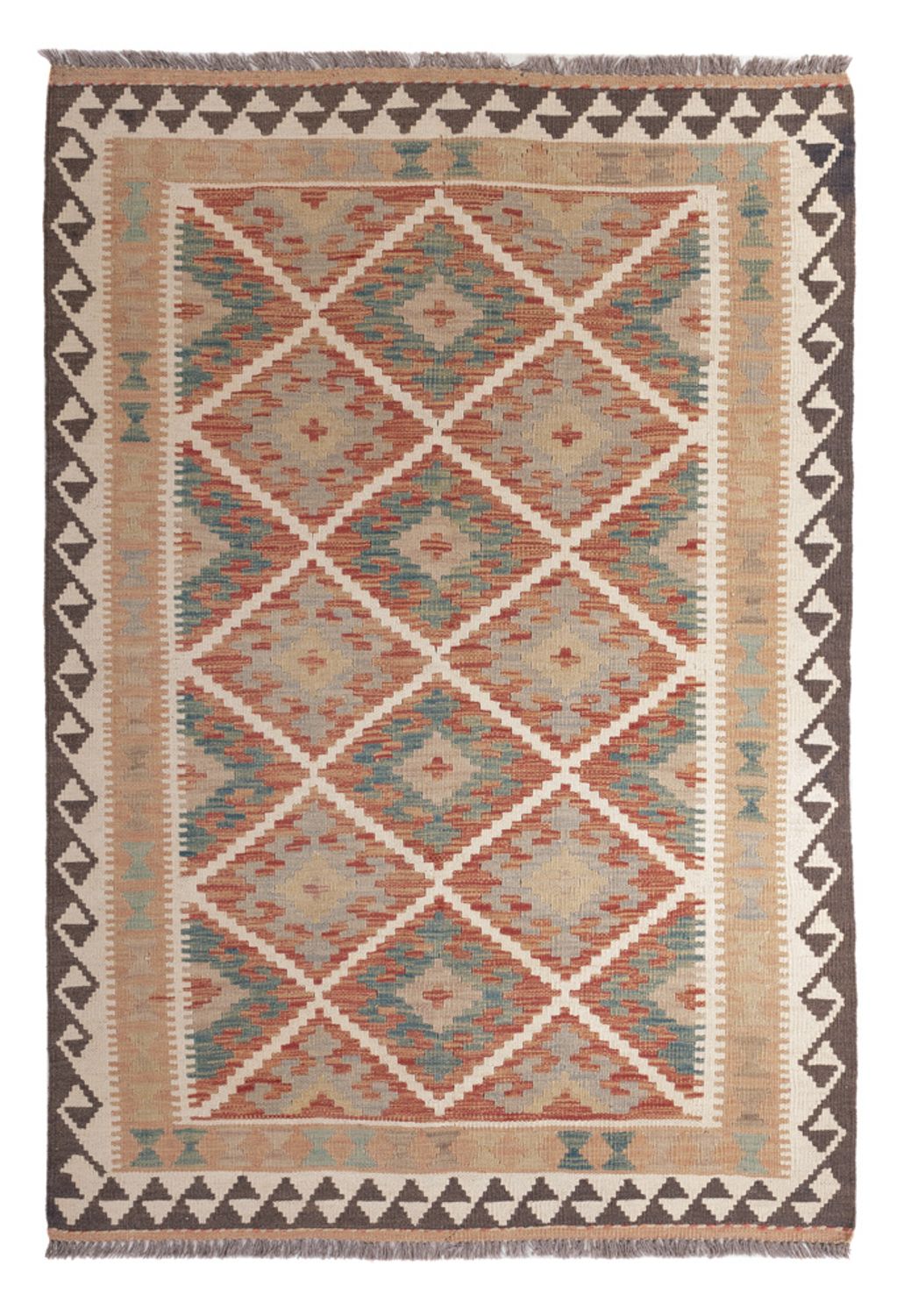Kelim Carpet - Splash - 179 x 124 cm - flerfarvet