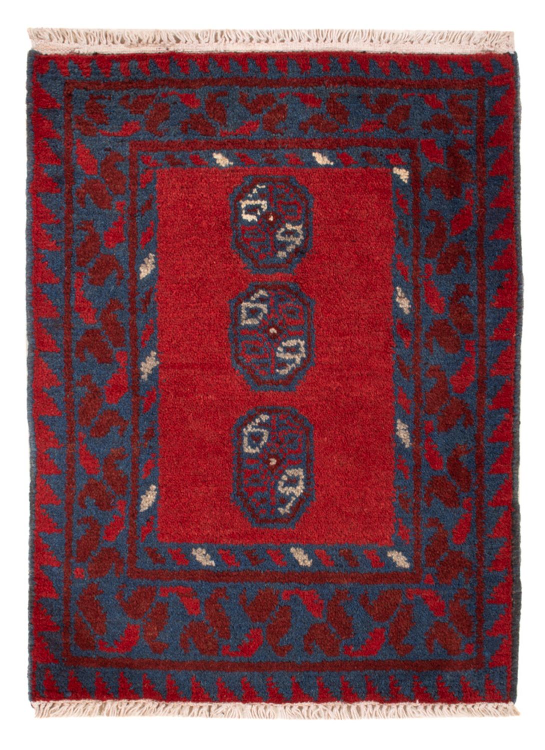 Afghansk tæppe - Filpa - 66 x 49 cm - rød