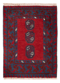 Afghansk tæppe - Filpa - 66 x 49 cm - rød