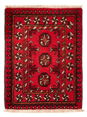 Afghansk tæppe - Filpa - 65 x 51 cm - rød