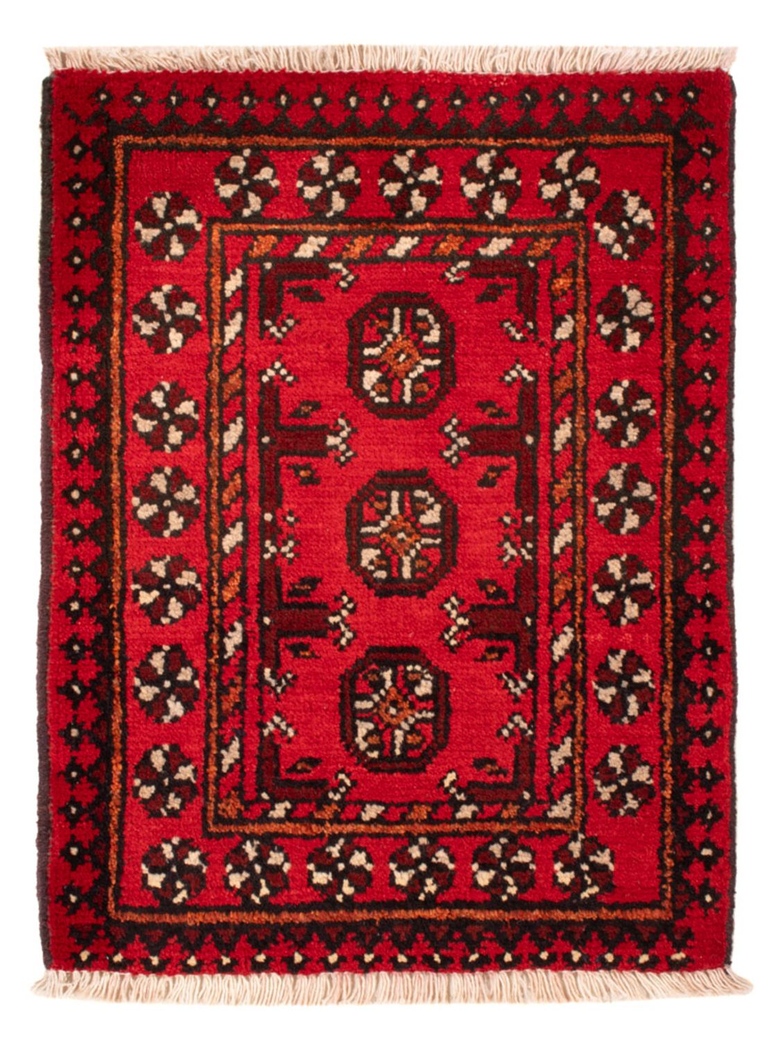 Afghansk tæppe - Filpa - 65 x 51 cm - rød
