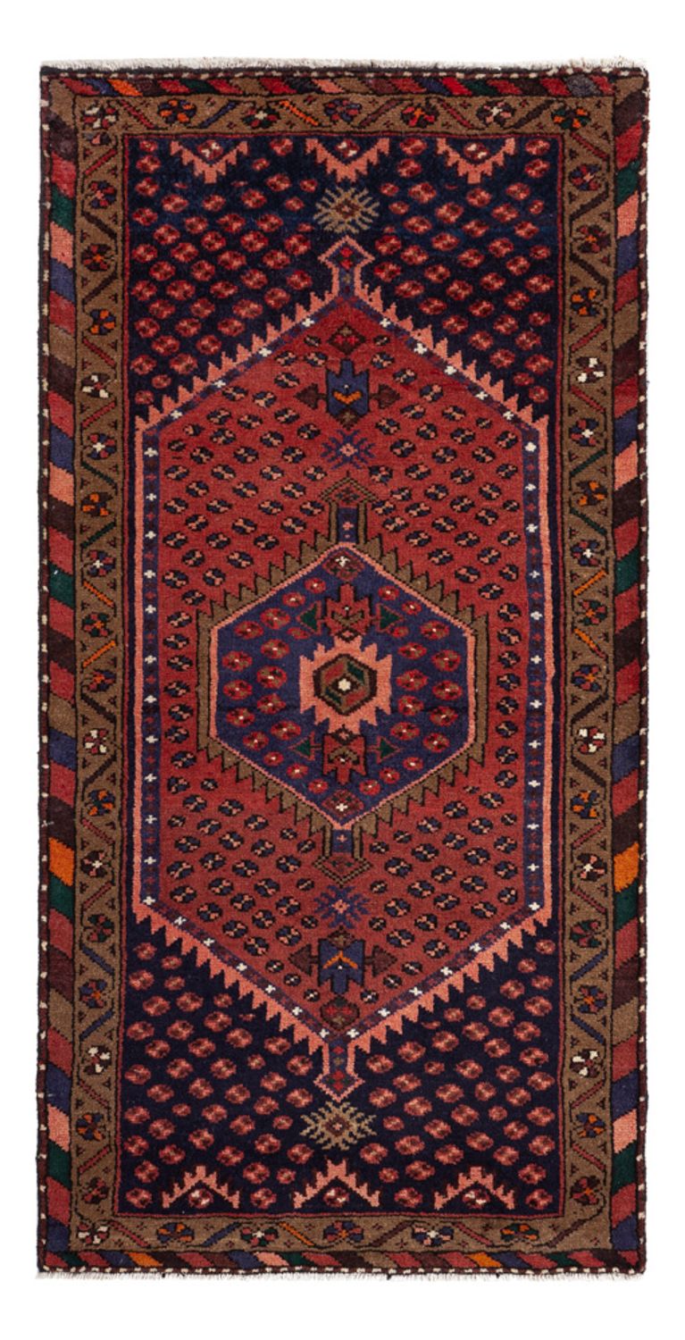 Persisk tæppe - Nomadisk - 153 x 74 cm - mørkerød