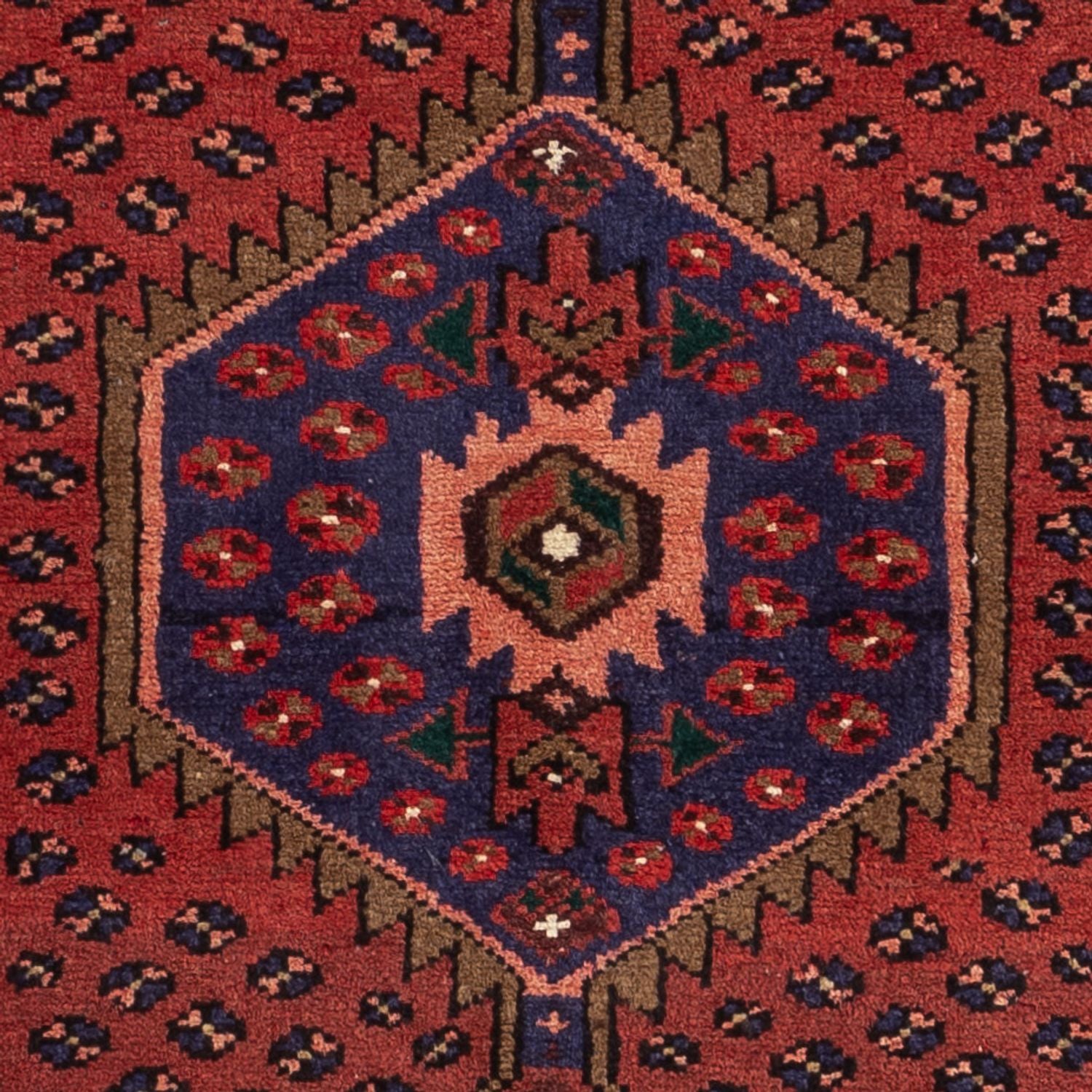 Persisk tæppe - Nomadisk - 153 x 74 cm - mørkerød