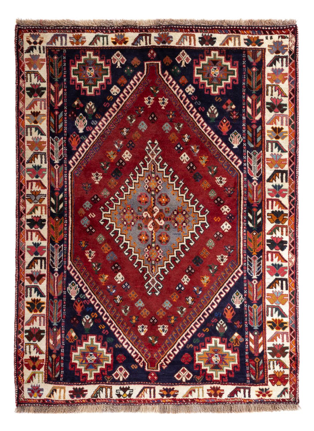 Persisk tæppe - Nomadisk - 158 x 116 cm - terrakotta