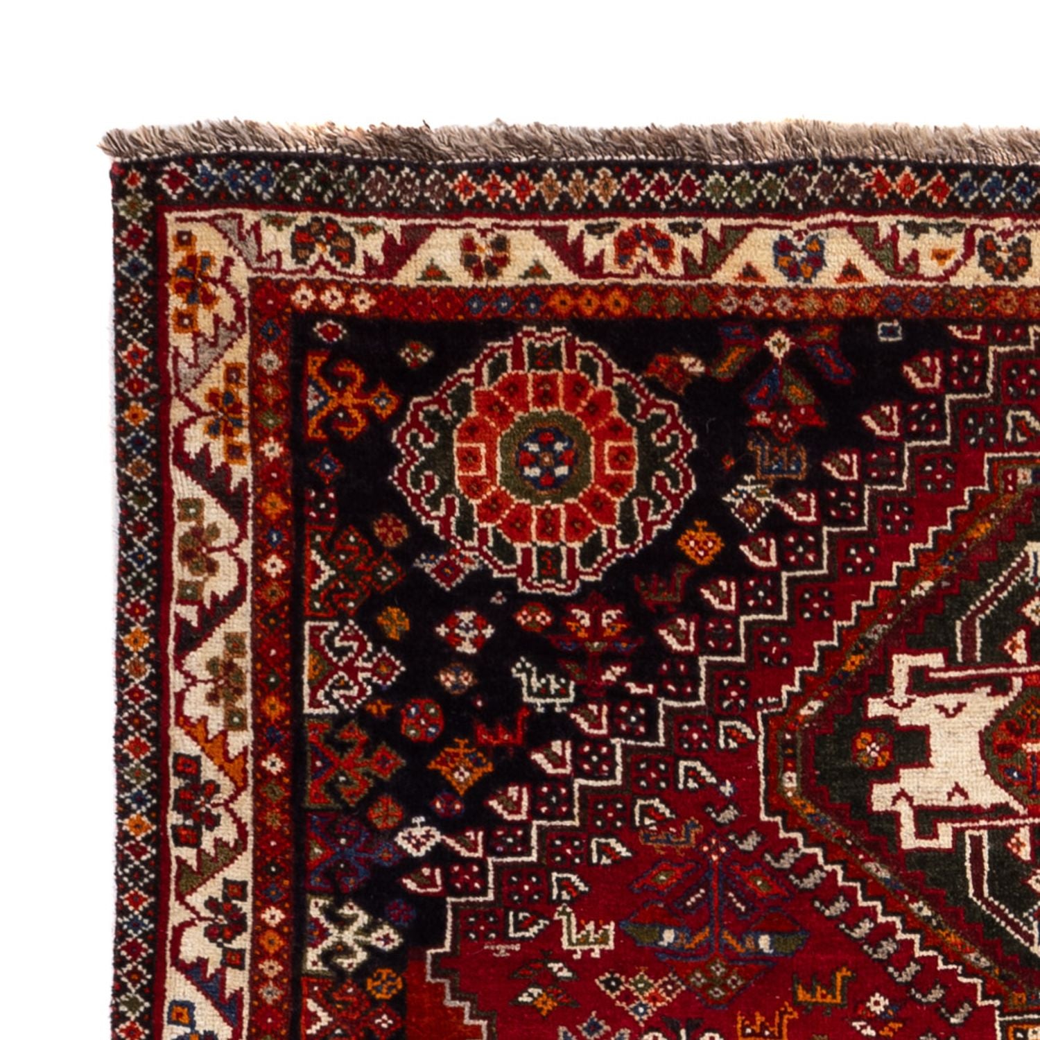 Persisk tæppe - Nomadisk - 156 x 110 cm - mørkerød
