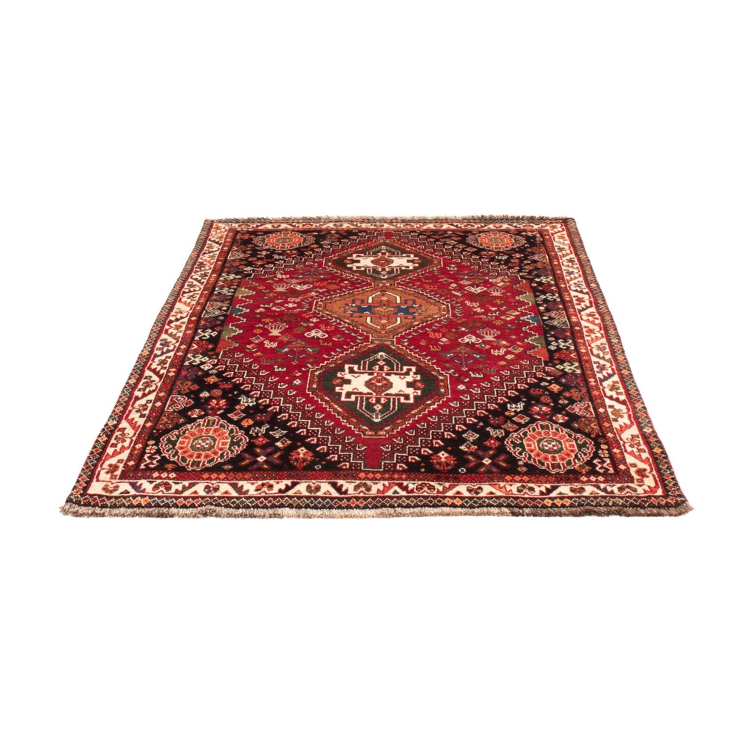 Persisk tæppe - Nomadisk - 156 x 110 cm - mørkerød