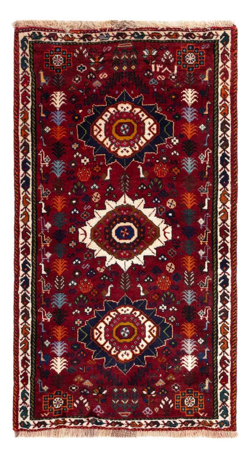 Persisk tæppe - Nomadisk - 143 x 77 cm - mørkerød