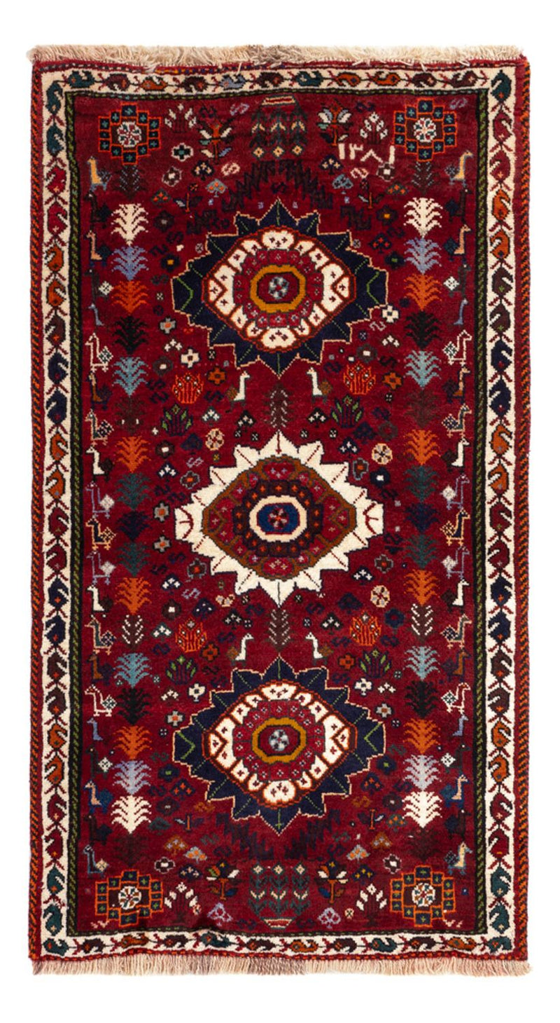 Persisk tæppe - Nomadisk - 143 x 77 cm - mørkerød