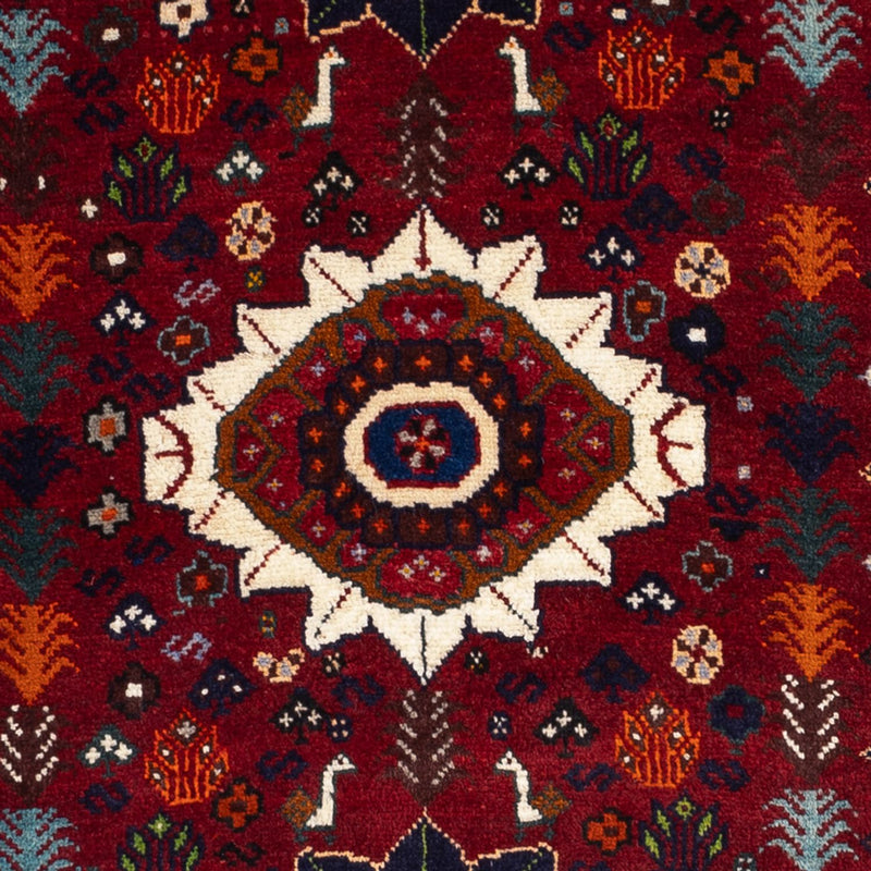 Persisk tæppe - Nomadisk - 143 x 77 cm - mørkerød
