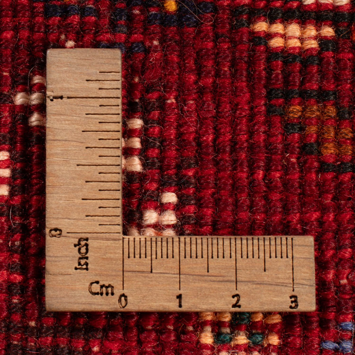 Persisk tæppe - Nomadisk - 143 x 77 cm - mørkerød