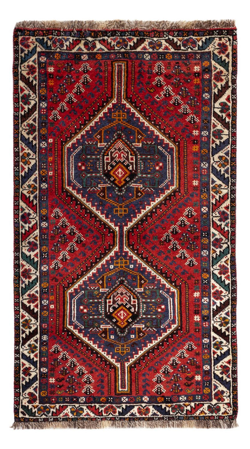 Persisk tæppe - Nomadisk - 142 x 79 cm - mørkerød