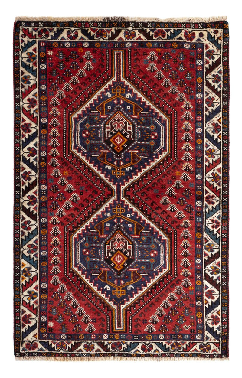Persisk tæppe - Nomadisk - 133 x 84 cm - mørkerød